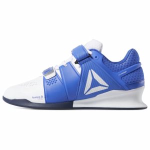 Buty Crossfit Męskie Reebok Legacy Lifter Białe/Granatowe PL 74HFAJG